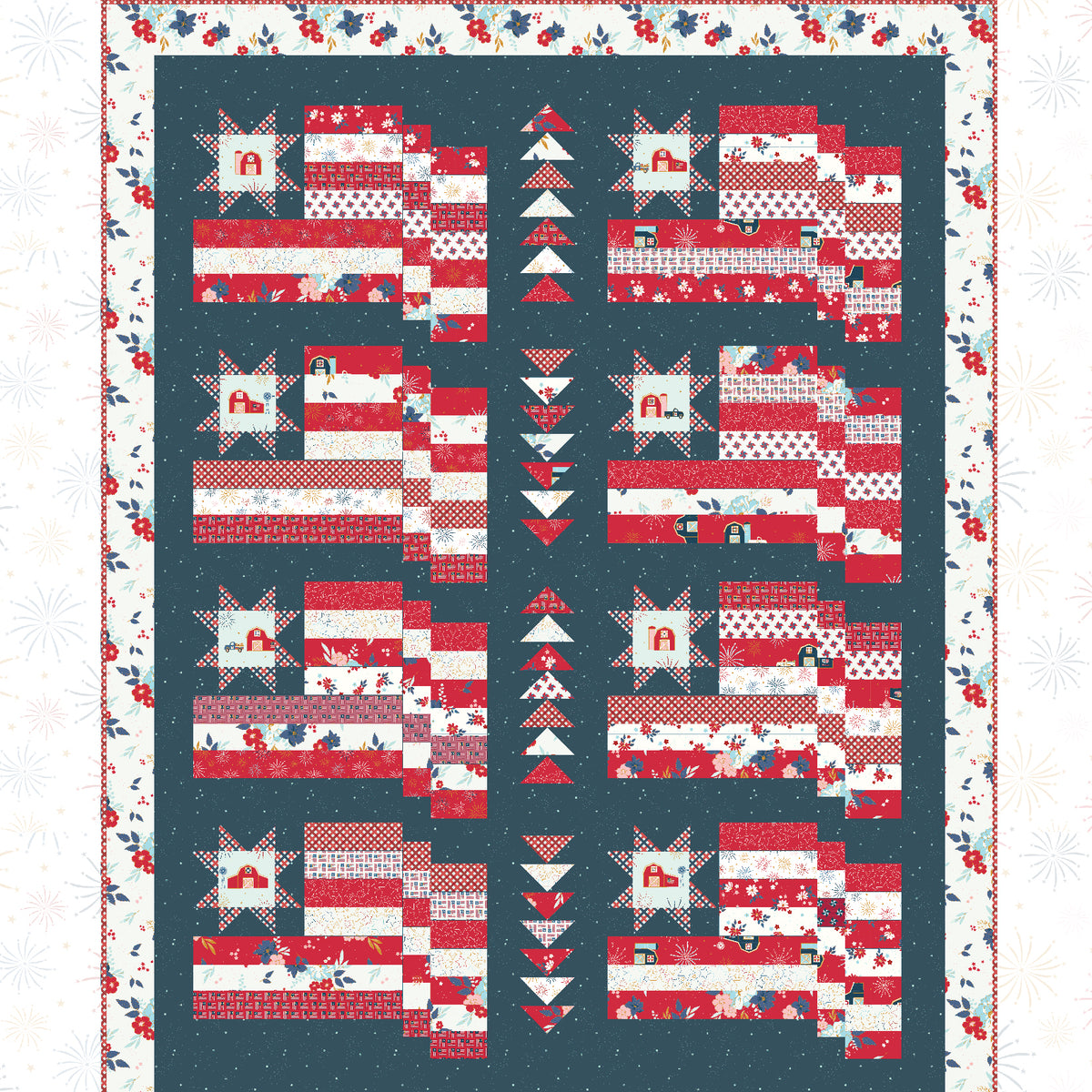 Heartland Quilt Paper Pattern – Flamingo Toes