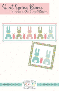 Sweet Spring Bunny Pillow and Runner Quilt PDF Pattern