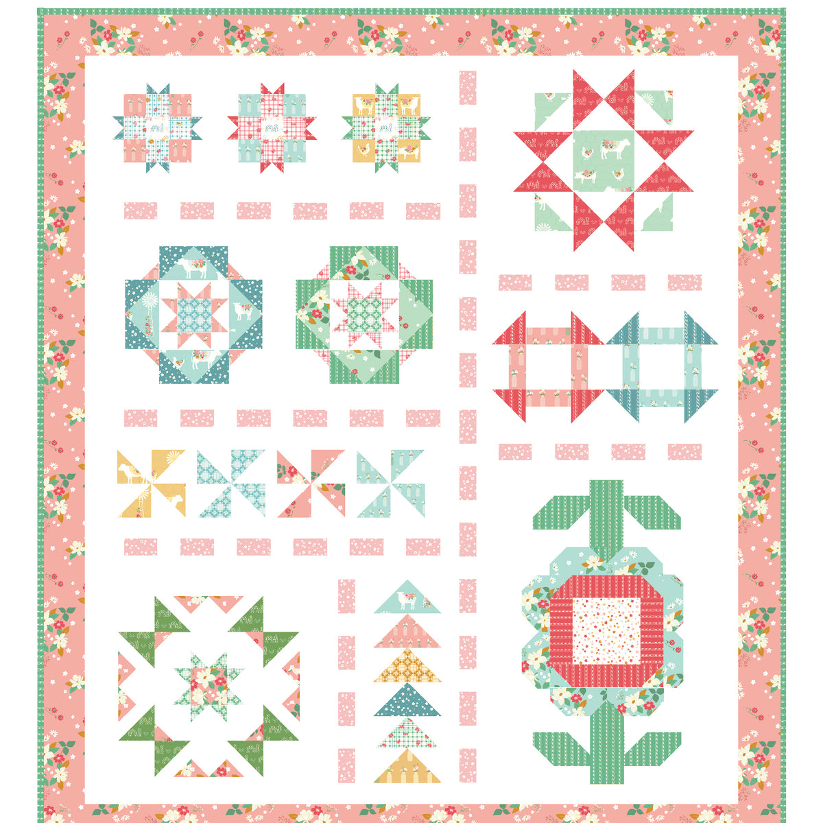 Country Fair Quilt Paper Pattern – Flamingo Toes
