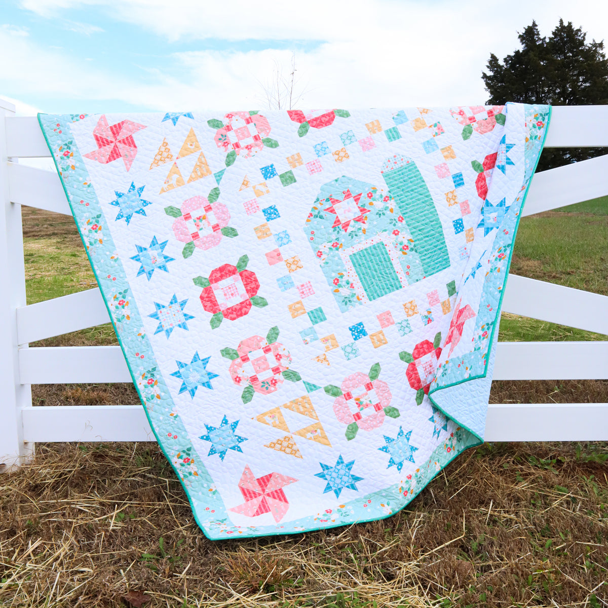 Meadowland Quilt Paper Pattern Flamingo Toes