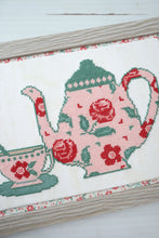 Roses Tea Set Cross Stitch Paper Pattern