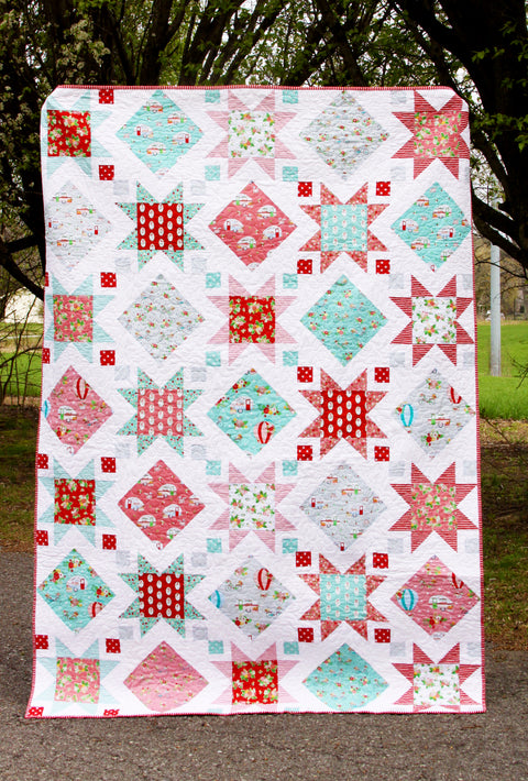 Stars and Windows Quilt PDF Pattern – Flamingo Toes