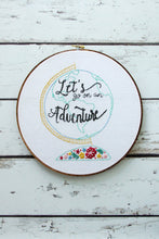 Floral Vintage Adventure Globe Embroidery Pattern