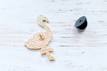 Floral Flamingo Enamel Pin