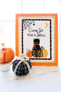 Come Sit for a Spell Cross Stitch PDF Pattern