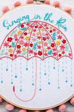 Singing in the Rain Umbrella Embroidery Pattern