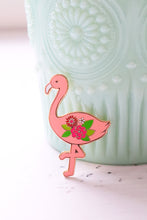 Floral Flamingo Enamel Pin