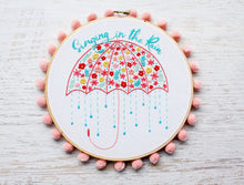 Singing in the Rain Umbrella Embroidery Pattern