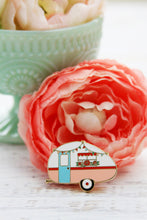 Floral Vintage Camper - ENAMEL PIN