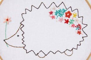 Harriet the Floral Hedgie Embroidery Pattern