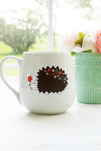 Floral Hedgehog Vinyl Sticker