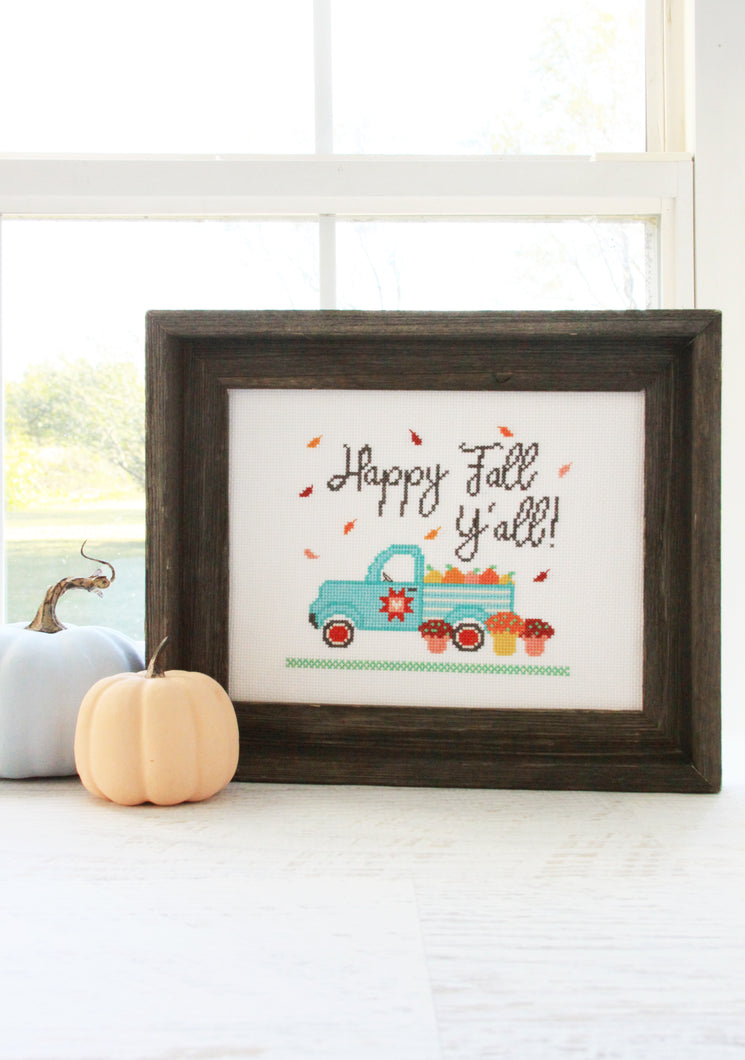 Happy Fall Y'all Paper Cross Stitch Pattern!