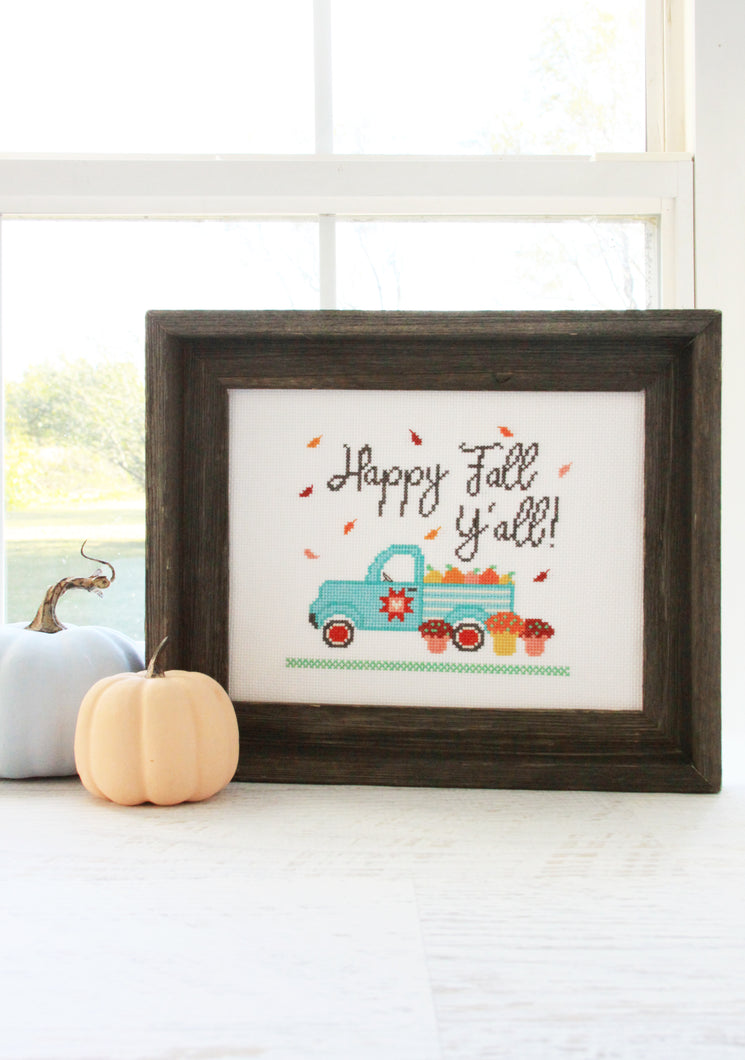 Happy Fall Y'all Cross Stitch PDF Pattern!