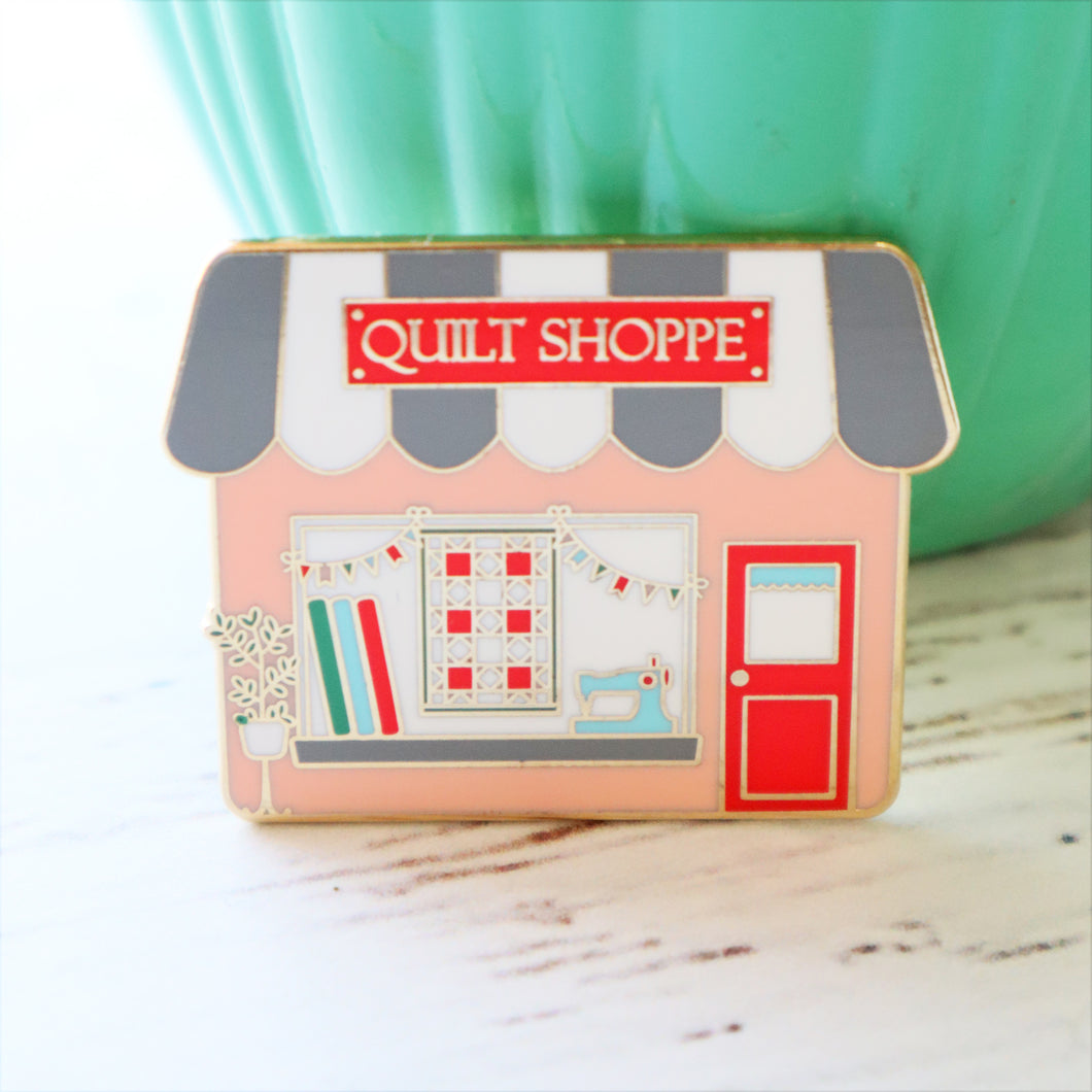 Quilt Shoppe Enamel Pin