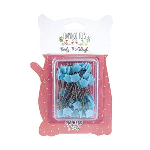 Aqua Cat Pins - Quilting and Sewing