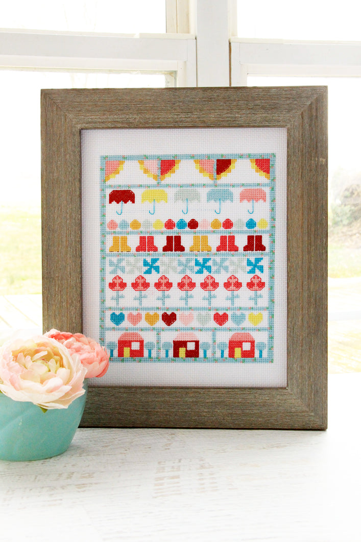 Singing in the Rain Cross Stitch PDF Pattern