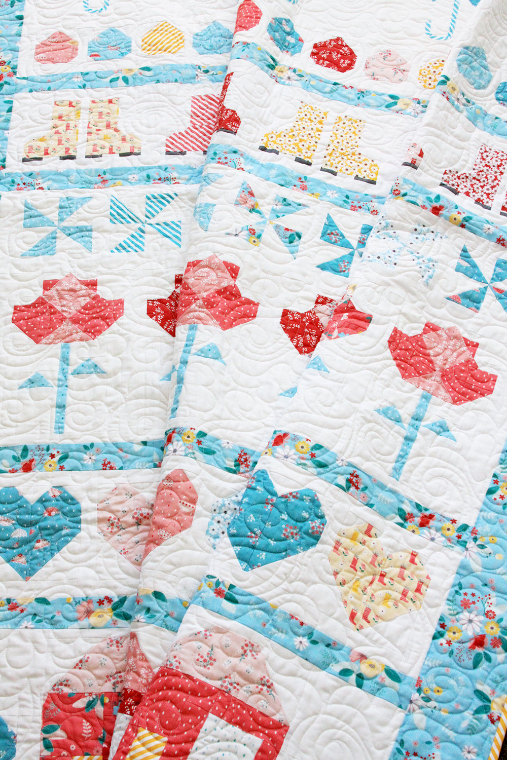 Singing in online the Rain Pink Baby Quilt