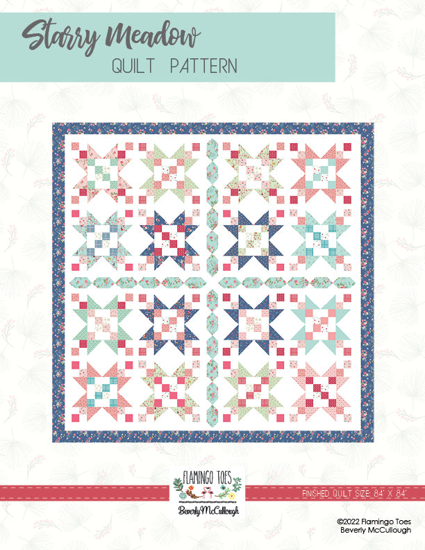 Starry Meadows Quilt Paper Pattern