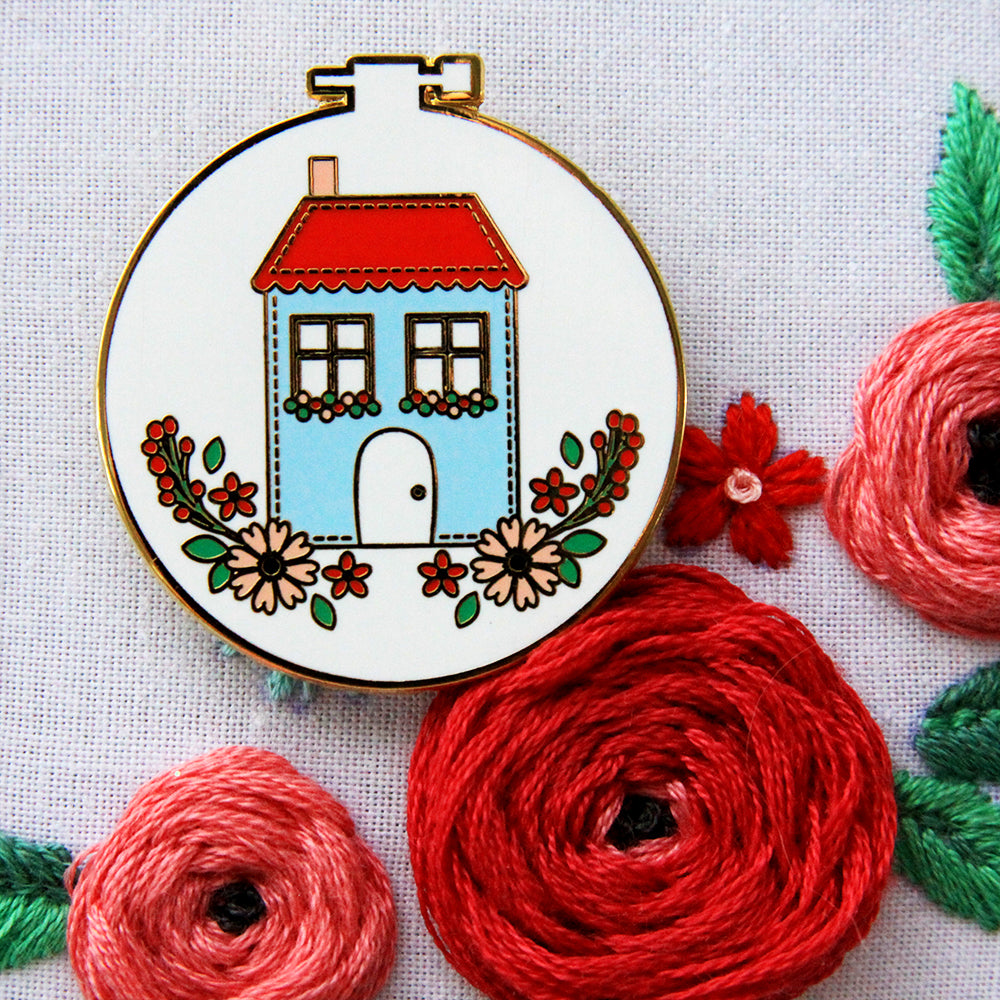 Sweet Home Embroidery Hoop Magnetic Needle Minder – Flamingo Toes