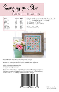 Swinging on a Star Cross Stitch PAPER Pattern