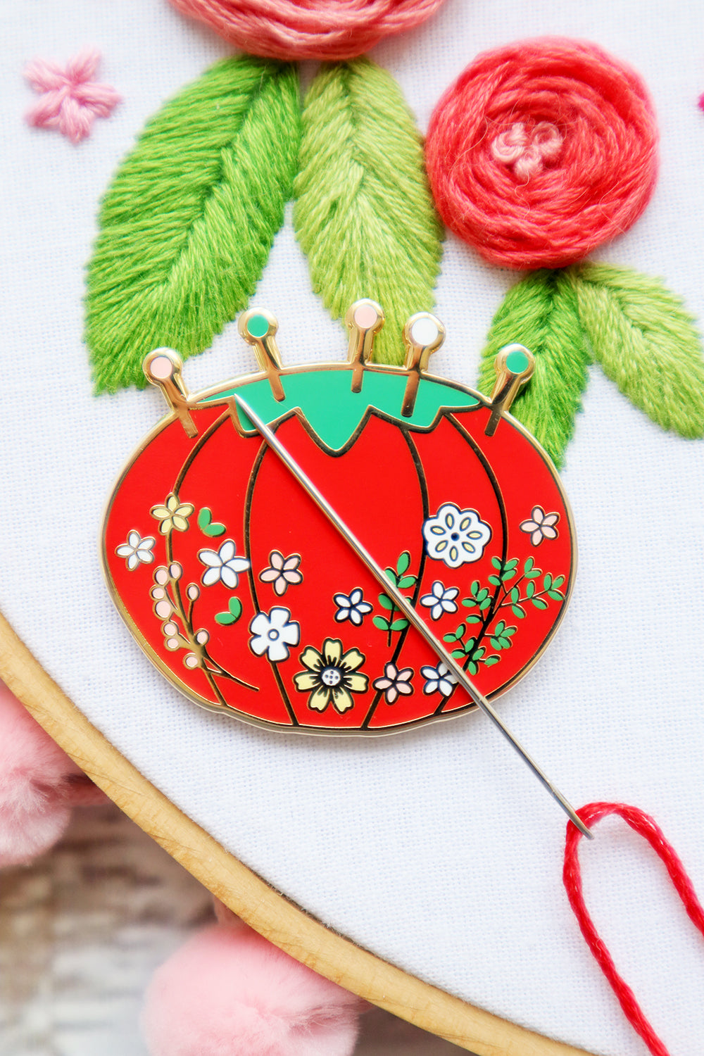 Red Bow Needle Minder Magnet