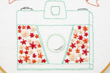 Say Cheese - Retro Floral Camera Embroidery Pattern