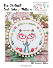 Fox Portrait PDF Embroidery Pattern